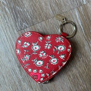 NWOT coach coin purse Heart shaped “A” initial